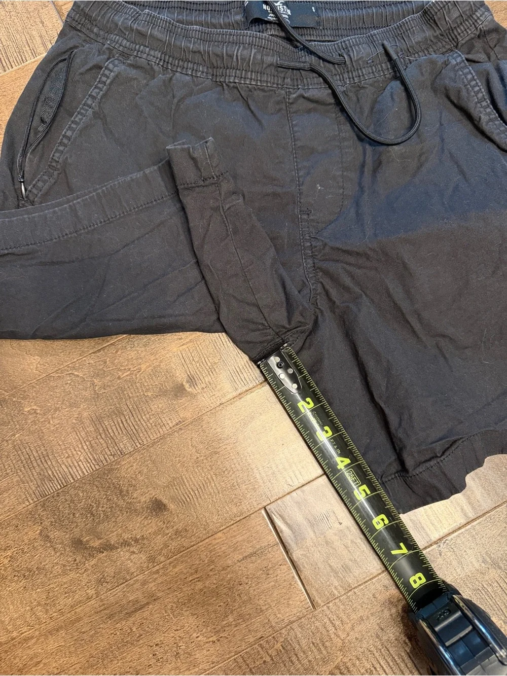 Hollister Men's Black Athletic Drawstring Shorts